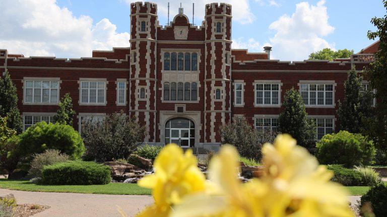 Flowers near Pioneer Hall